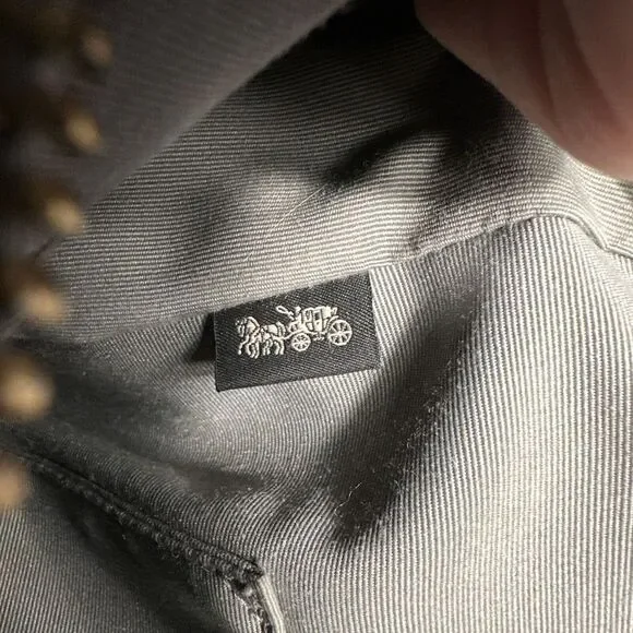 Coach F76697 Jes Colorblock Hobo Heather Gray/Black Pebbled Leather Shoulder Bag - Picture 10 of 12